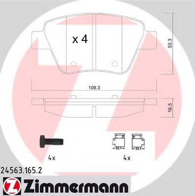 Гальмівні колодки ZIMMERMANN 24563.165.2