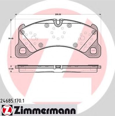 Тормозные колодки ZIMMERMANN 24685.170.1