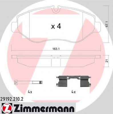 Тормозные колодки ZIMMERMANN 29192.210.2
