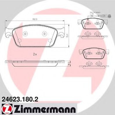 Тормозные колодки ZIMMERMANN 24623.180.2