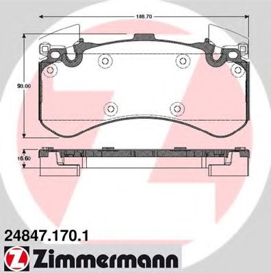 Гальмівні колодки ZIMMERMANN 24847.170.1