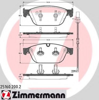 Тормозные колодки ZIMMERMANN 25160.200.2