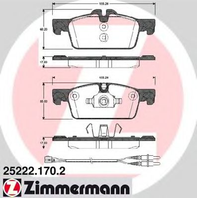Тормозные колодки ZIMMERMANN 25222.170.2