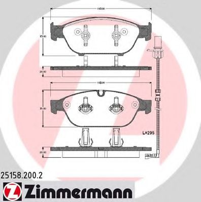 Гальмівні колодки ZIMMERMANN 25158.200.2