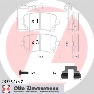 Тормозные колодки ZIMMERMANN 23326.175.2