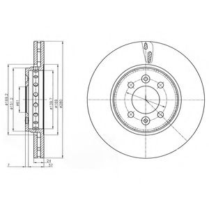 Гальмівний диск DELPHI BG4536