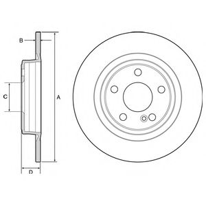 Тормозной диск DELPHI BG4558C
