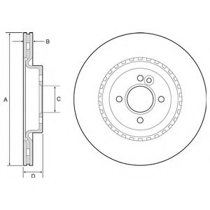 Тормозной диск DELPHI BG4568