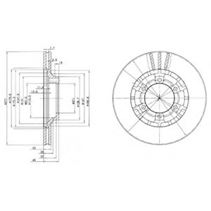 Тормозной диск DELPHI BG2561