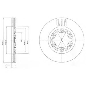 Тормозной диск DELPHI BG3559