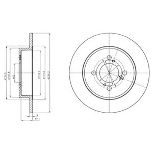 Тормозной диск DELPHI BG4345