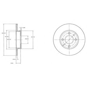 Тормозной диск DELPHI BG2458C