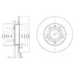 Тормозной диск DELPHI BG2753C