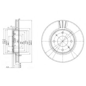Гальмівний диск DELPHI BG3501C