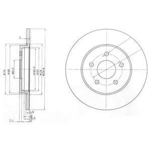Тормозной диск DELPHI BG3663C