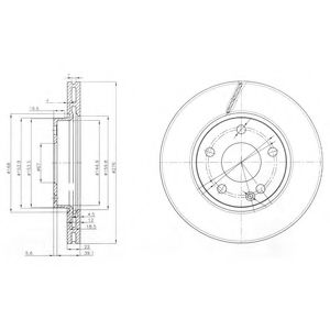 Тормозной диск DELPHI BG3845C