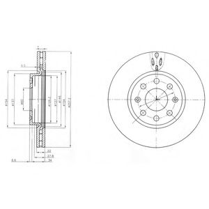 Тормозной диск DELPHI BG4004C