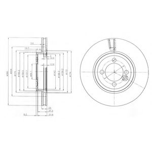 Тормозной диск DELPHI BG4146C