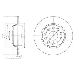 Тормозной диск DELPHI BG4324C