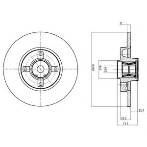 Гальмівний диск DELPHI BG9053RSC