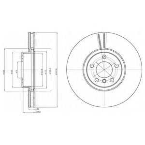 Гальмівний диск DELPHI BG9063C