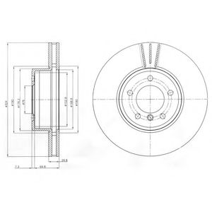 Гальмівний диск DELPHI BG9871C