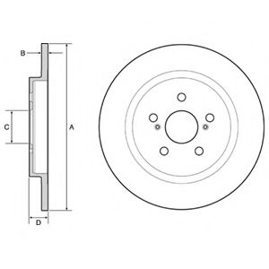 Тормозной диск DELPHI BG4650C