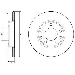 Тормозной диск DELPHI BG4670C