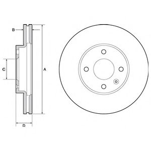 Тормозной диск DELPHI BG4671C