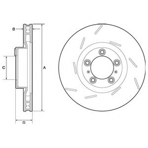 Тормозной диск DELPHI BG9128C