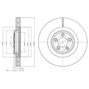 Гальмівний диск DELPHI BG9071C