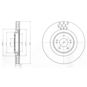 Тормозной диск DELPHI BG9072C