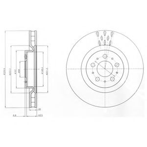 Тормозной диск DELPHI BG4305C