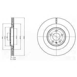 Тормозной диск DELPHI BG4387C