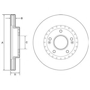 Тормозной диск DELPHI BG4565C