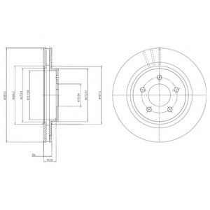 Тормозной диск DELPHI BG4240C
