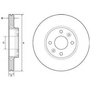 Тормозной диск DELPHI BG4459C