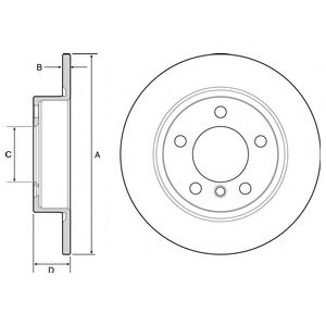 Тормозной диск DELPHI BG4561C