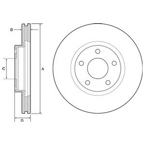 Тормозной диск DELPHI BG4562C