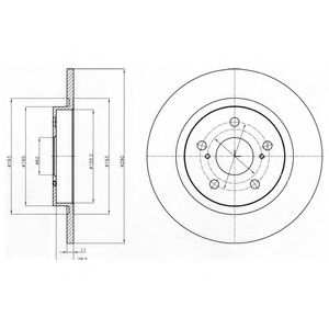 Тормозной диск DELPHI BG4200C