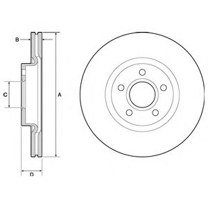 Тормозной диск DELPHI BG4676C