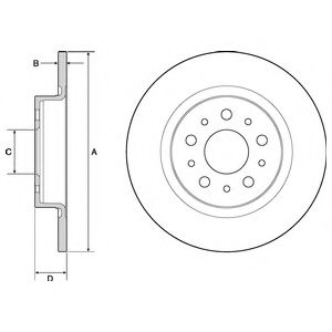 Тормозной диск DELPHI BG4690C