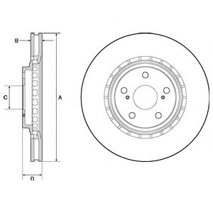 Тормозной диск DELPHI BG4691C