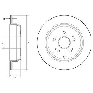 Тормозной диск DELPHI BG4694C