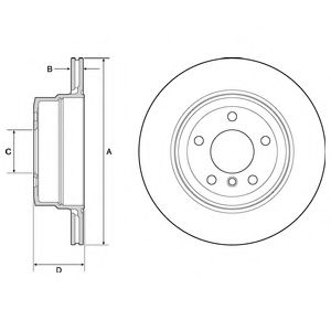 Тормозной диск DELPHI BG4695C