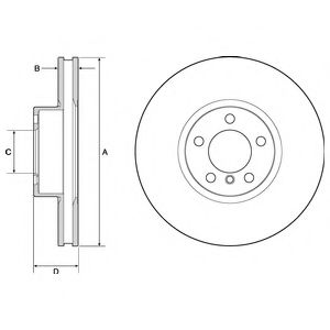 Тормозной диск DELPHI BG9141C