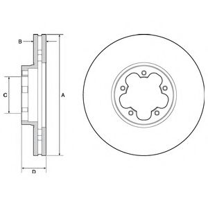 Тормозной диск DELPHI BG9142C