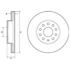 Тормозной диск DELPHI BG4701C