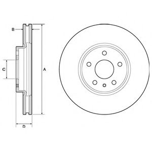 Тормозной диск DELPHI BG4702C