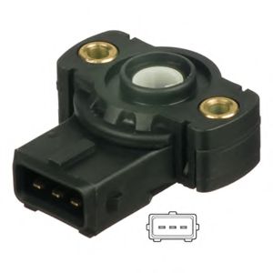 Датчик положения дроссельной заслонки, ДПДЗ DELPHI SS11002-12B1